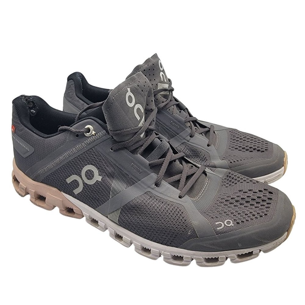 On Cloud Flow Womens Size 9 Running Shoes Rock Rose Gray Black Pink